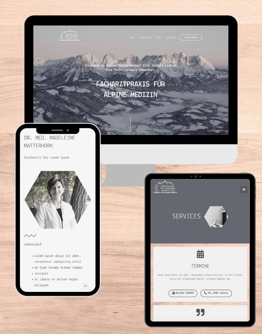 Design Beispiel Alpen